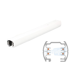 Ivela rail triphasé apparent rond blanc